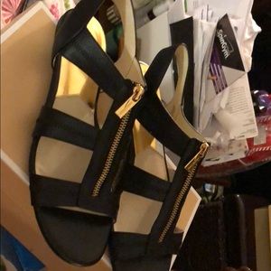 Michael Kors black flat sandal